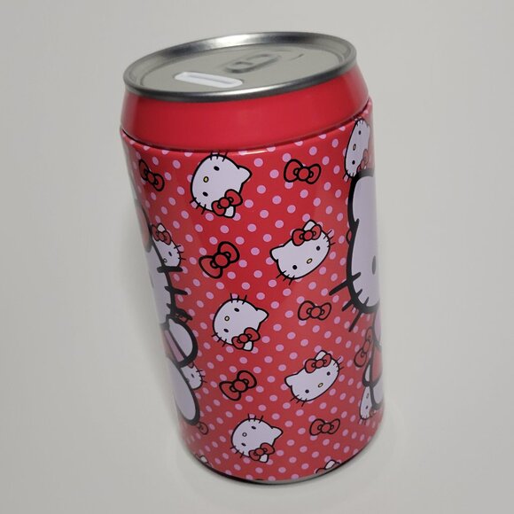 Hello Kitty Tin Can Coin Bank 2025 The Tin Box Company New Sanrio Red 7.75 x 4 - Picture 5 of 7
